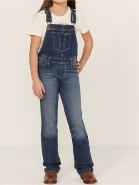 Wrangler Girls Size M (8)Tegan Blue Denim Overalls